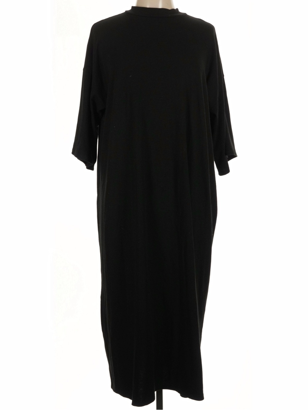 Dressed in Lala Ribbed Ozzy Dress in Black - Picture 2 of 7